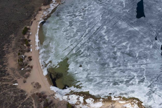 Sandy Beach. Photo by Rita Donham, Wyoming Aero Photo.