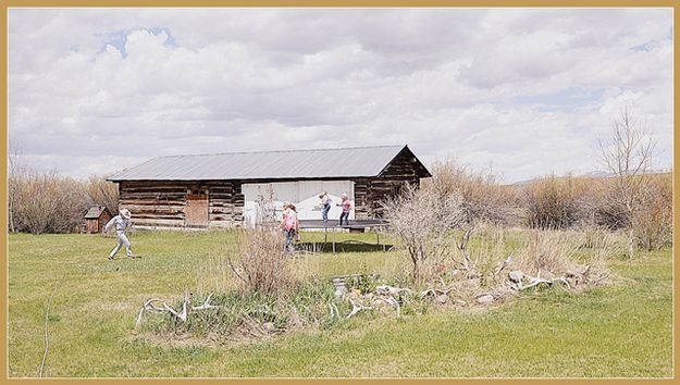 Trampoline with Antler Landscaping. Photo by Terry Allen.