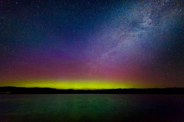 View of the Aurora borealis from Pinedale. Photo by Dave Bell.