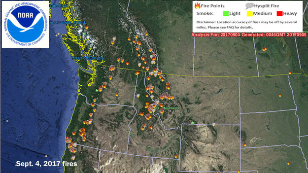 September fires. Photo by NOAA.