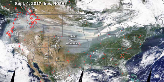 Smoke Sept 4 2017. Photo by NOAA.