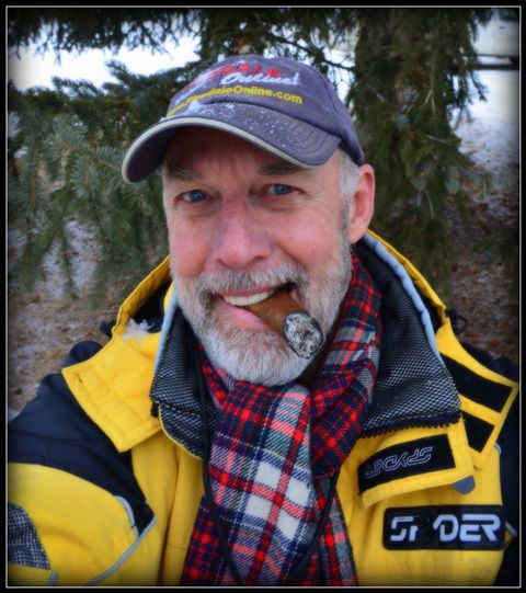 Your Photographer with After Race Cigar. Photo by Terry Allen.