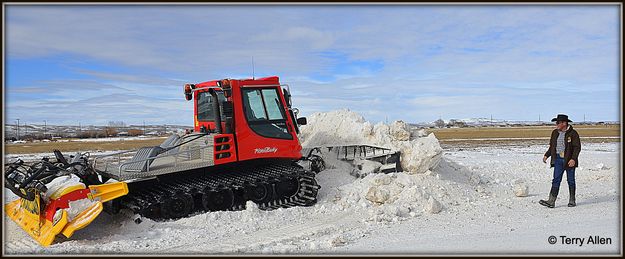 Building Ski-Joring Jumps. Photo by Terry Allen.