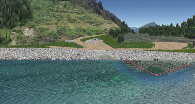 Lake side view. Photo by Bridger-Teton National Forest.