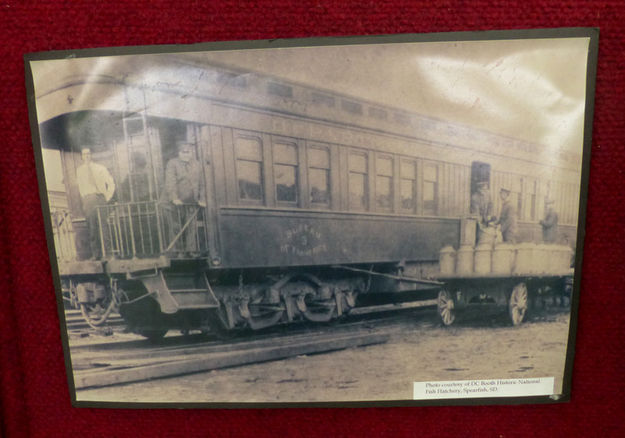 Fish stocking rail car. Photo by Dawn Ballou, Pinedale Online.