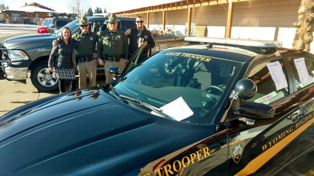 Helping the needy. Photo by Sublette County Sheriff's Office.