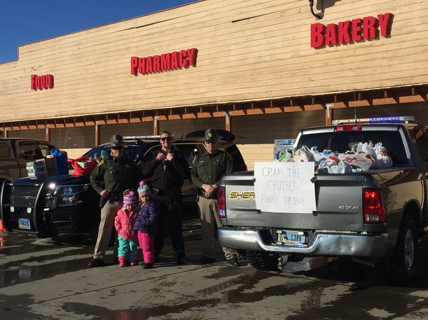 Cram the Cruiser Food Drive. Photo by Sublette County Sheriff's Office.