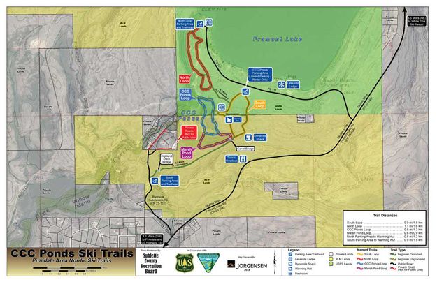 CCC Trails Map. Photo by Sublette County Recreation Board.