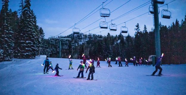 Under the lifts. Photo by White Pine Resort.