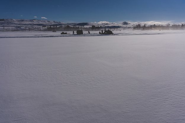 Out on Fremont Lake ice. Photo by The Overland Diaries.