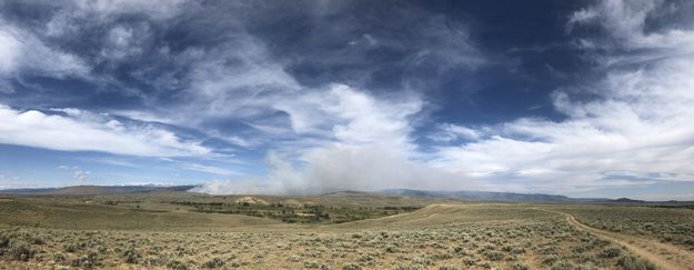 Tannerite fire panorama. Photo by Matt Daniels.