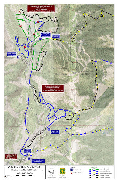 White Pine Ski Trail Map. Photo by Sublette County Recreation Board.