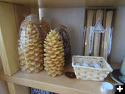 Pinecone Candles. Photo by Dawn Ballou, Pinedale Online.