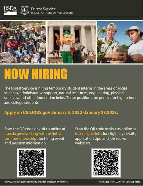 USFS hiring. Photo by .