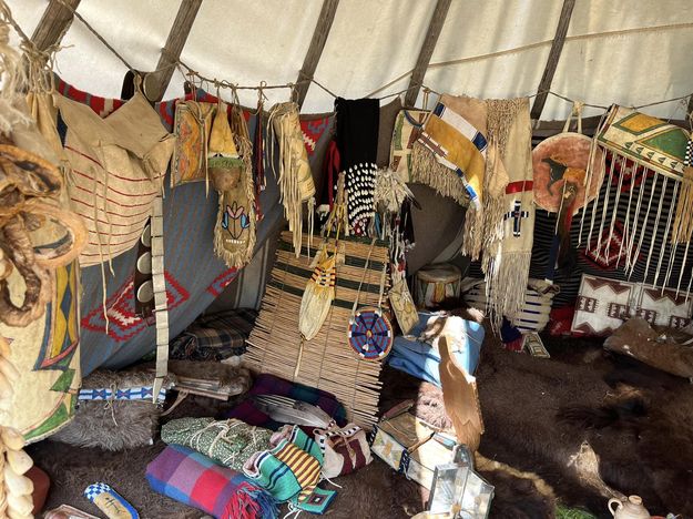 Inside tipi. Photo by Museum of the Mountain Man.