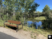 Rest bench. Photo by Dawn Ballou, Pinedale Online.