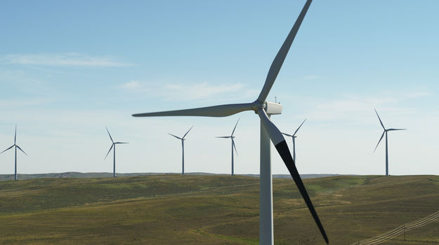 Wind Turbine blade experiment. Photo by PacifiCorp.