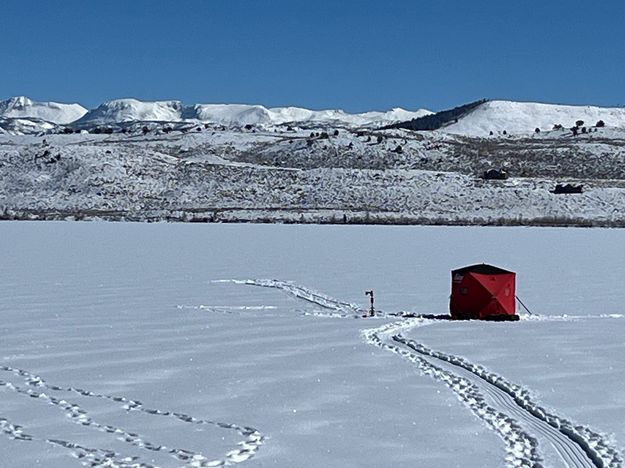 Ice Fishing Derby on Fremont Lake. Photo by Pinedale Lions Club.