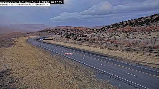 Horizontal wind sock. Photo by WYDOT.