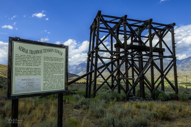 Tramway Tensioning Tower. Photo by Dave Bell.