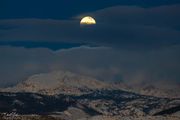 Moon Rise Over Baldy. Photo by Dave Bell.